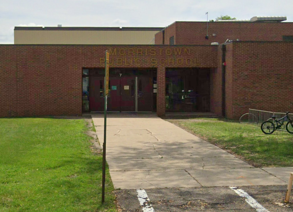 Front of school building